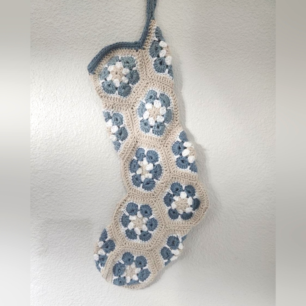 Handmade African Flower Christmas Stocking